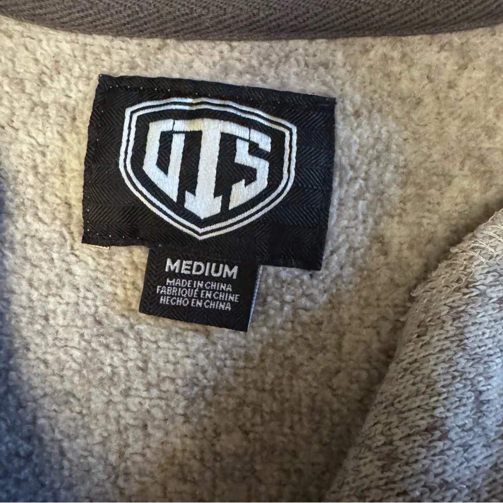 University of Michigan OTS Quarter Zip Pullover Gray Fleece Size Medium - Picture 6 of 7